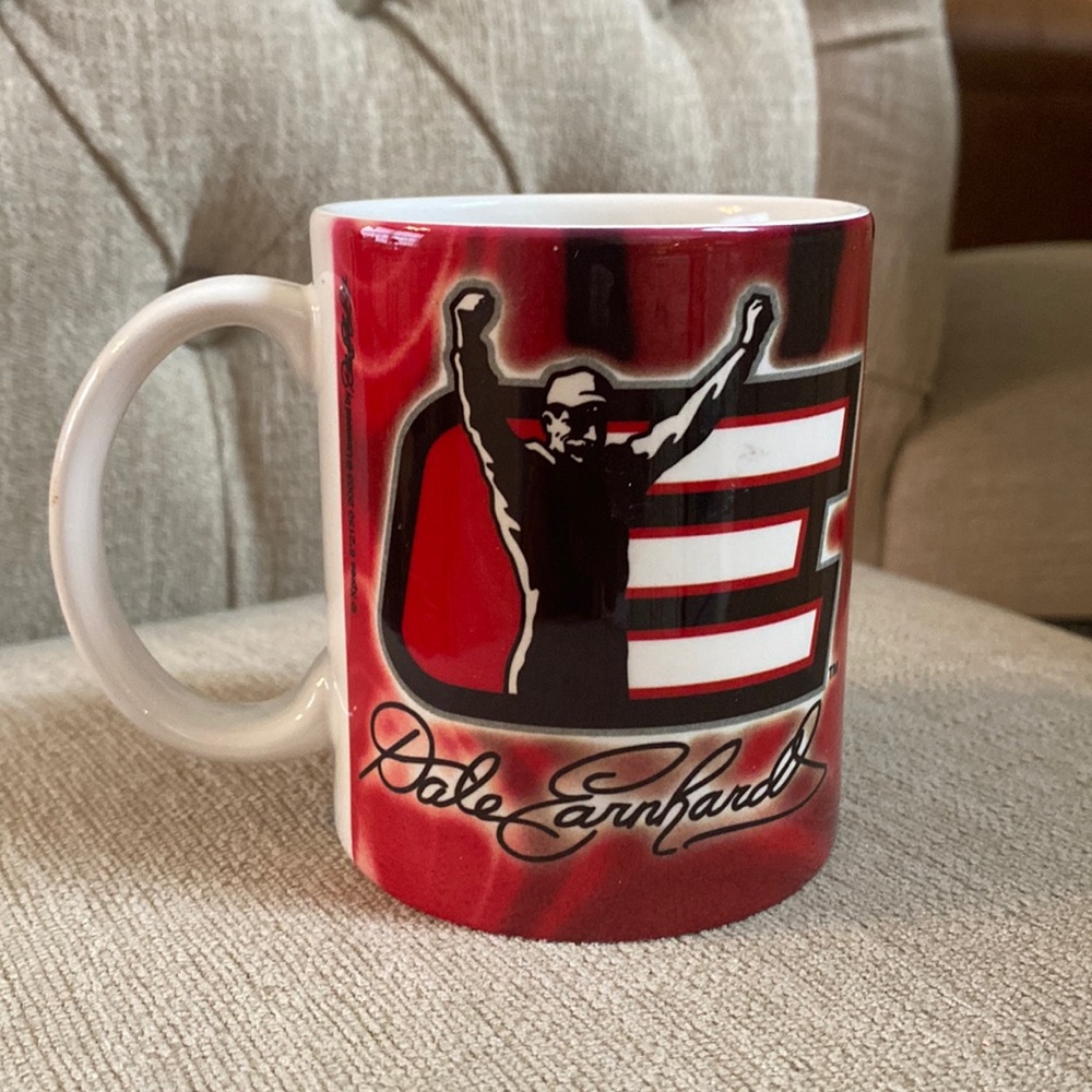 NASCAR Dale Earnhardt Red Black Coffee Cup EUC